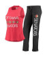 Женская пижама Concepts Sport Womens Red, Black Ottawa Senators Meter Tank Top and Pants Sleep Set