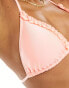 River Island triangle bikini top in coral