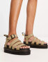 Dr Martens Blaire 3 strap sandals in pale olive