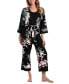 Women's 3-Pc. Printed Travel Sleep Set