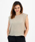 Petite Sleeveless Charmeuse Tee