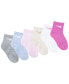 Baby and Toddler Boys or Girls Swoosh Ankle Socks, Pack of 6