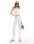 Mango lightweight knitted co-ord cami top in white