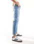 Bershka comfort fit mom jean in light blue