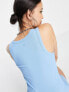 COLLUSION ribbed vest mini dress in blue