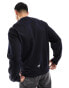 Armani Exchange embroidered chest logo sweatshirt in navy