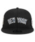 Men's Black New York Yankees Post Up Pin 9FIFTY Snapback Hat