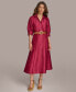 Donna Karan Women's Elbow-Sleeve Belted Shirtdress