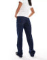 Stradivarius Petite STR straight leg jean with stretch in dark blue