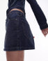 Topshop denim mini pelmet skirt in indigo