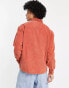 ASOS DESIGN 90s oversized cord shirt in vintage washed rust