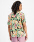 Men's Printed Relaxed Short-Sleeve Camp Shirt