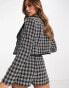 Miss Selfridge boucle cropped blazer co-ord in mono check