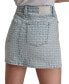 Women's Printed High-Rise Denim Miniskirt