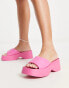 Glamorous platform sandals in pink