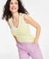 Women's Ribbed U-Neck Tank, Created for Macy's