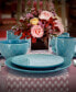 Sapphire 16 Piece Luxurious Stoneware Dinnerware, Service for 4