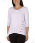 Women's Plus Size Button Detail Ribbed Tunic