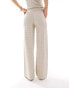 Pretty Lavish crochet flare trouser co-ord in beige