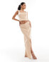 ASOS DESIGN formal maxi skirt co-ord in taupe