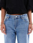 Bershka Petite straight leg jeans in mid wash