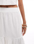 Vero Moda tiered maxi skirt co-ord in white