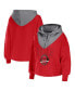 Women's Red Chicago Bulls Pieced Quarter-Zip Hoodie Jacket