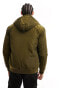 Le Breve Tall bomber jacket with hood in khaki