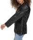 Women's Single-Breasted Faux-Leather Blazer