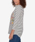 Petite Scoop Neck Happy Harvest Striped Knit Top