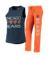 Женская пижама Concepts Sport womens Orange, Navy Chicago Bears Muscle Tank Top and Pants Sleep Set