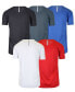 Men's Short Sleeve Moisture-Wicking Quick Dry Performance Crew Neck Tee -5 Pack