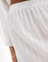 Esmee tiered maxi beach skirt co-ord in off white