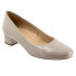 Trotters Dream T2302-256 Womens Beige Wide Leather Pumps Heels Shoes 12