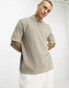 HUGO Danoe relaxed fit polo shirt in in washed khaki