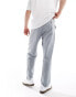 Ben Sherman slim fit cotton linen taper trouser in grey