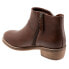 Softwalk Roselle S2256-200 Womens Brown Narrow Leather Ankle & Booties Boots