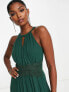 Vila Bridesmaid halterneck maxi dress in pine green