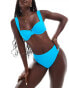 ASOS DESIGN mix and match high leg high waist bikini bottom in bright blue