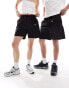 Dickies jackson tech nylon tape belt shorts in black- exclusive to asos