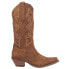 Dingo Out West Tall Embroidered Round Toe Cowboy Womens Brown Casual Boots DI92