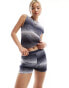 COLLUSION ombre knitted shorts co-ord in grey