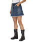 Women's Denim Flounce-Hem Skirt