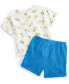 Baby Boys 2-Pc. Vacation-Print Henley & Solid Shorts Set, Created for Macy's