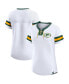 Women's White Green Bay Packers Sunday Best Lace-Up T-shirt