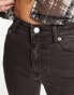 Weekday Glow high waist flared stretch jeans in black lux