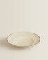 Porcelain pasta plate with antique finish rim