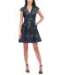 Women's Jacquard Fit & Flare Mini Dress