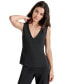 Women's V-Neck Zip-Back Sleeveless Top