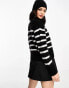 & Other Stories wool and merino jumper in black and white stripe